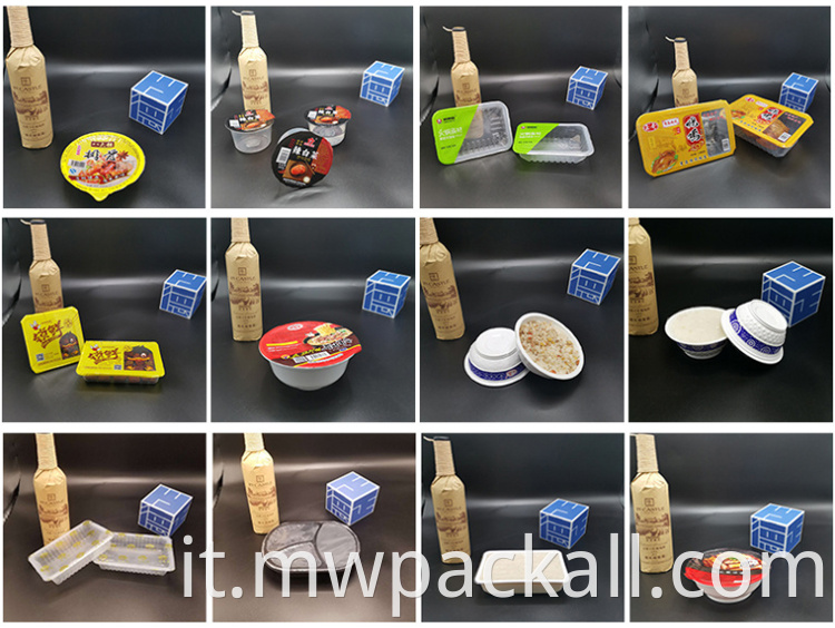 Macchina per la produzione di alimenti per bambini Macchina per il riempimento e la sigillatura dell'acqua della tazza di carta di plastica con controllo digitale della tazza automatica